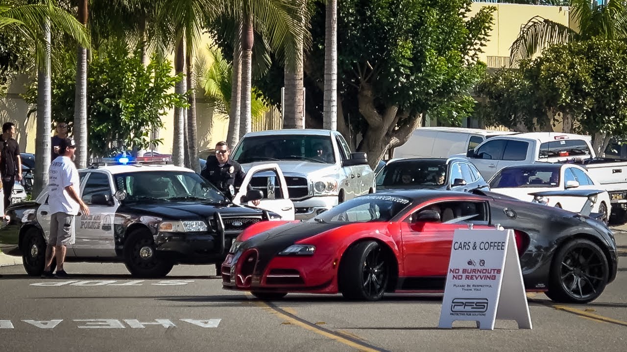 POLICE DON'T CARE: Bugatti and Supercars LAUNCHES in Front of Cops