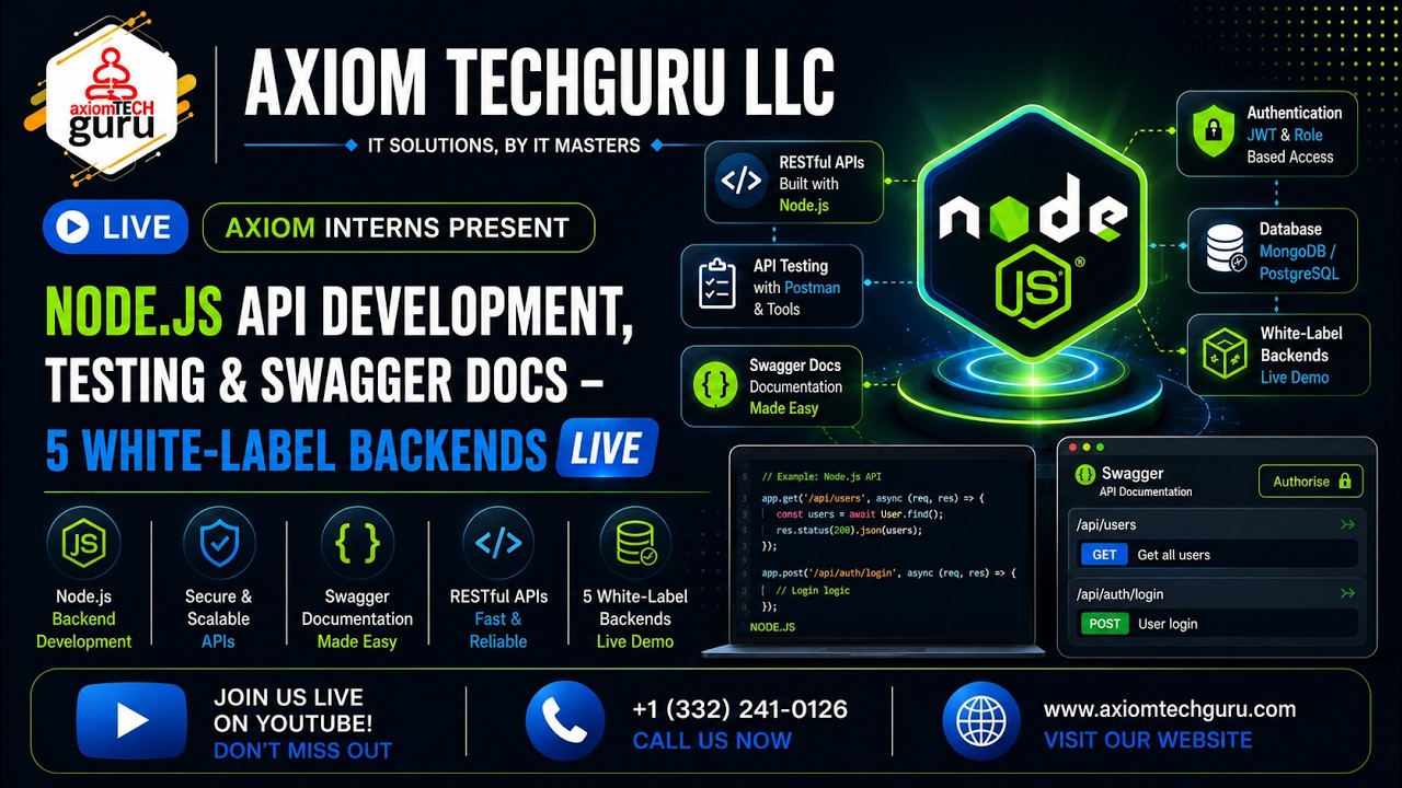 Node.js API Development, Testing & Swagger Docs &ndash; Build 5 White-Label Backends LIVE
