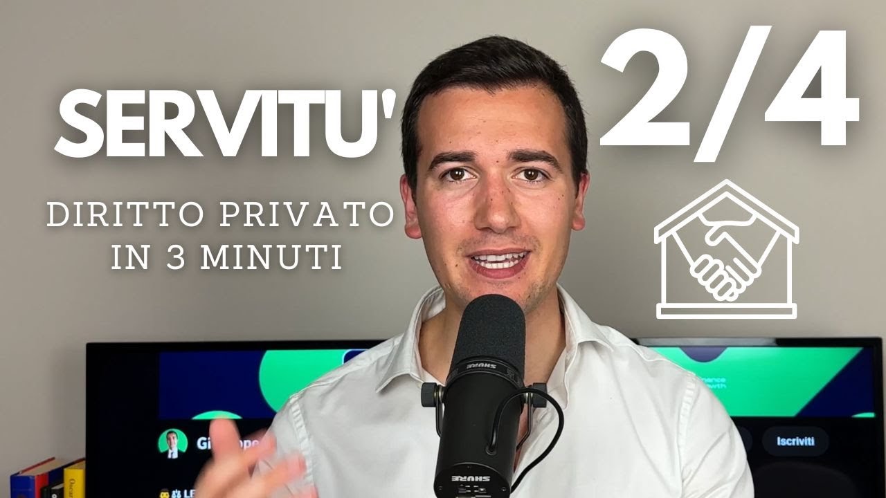 🏘 Le servitù 2/3 (i 3 principi delle servitù) - Diritto privato in 3 minuti 👨🏻‍⚖️