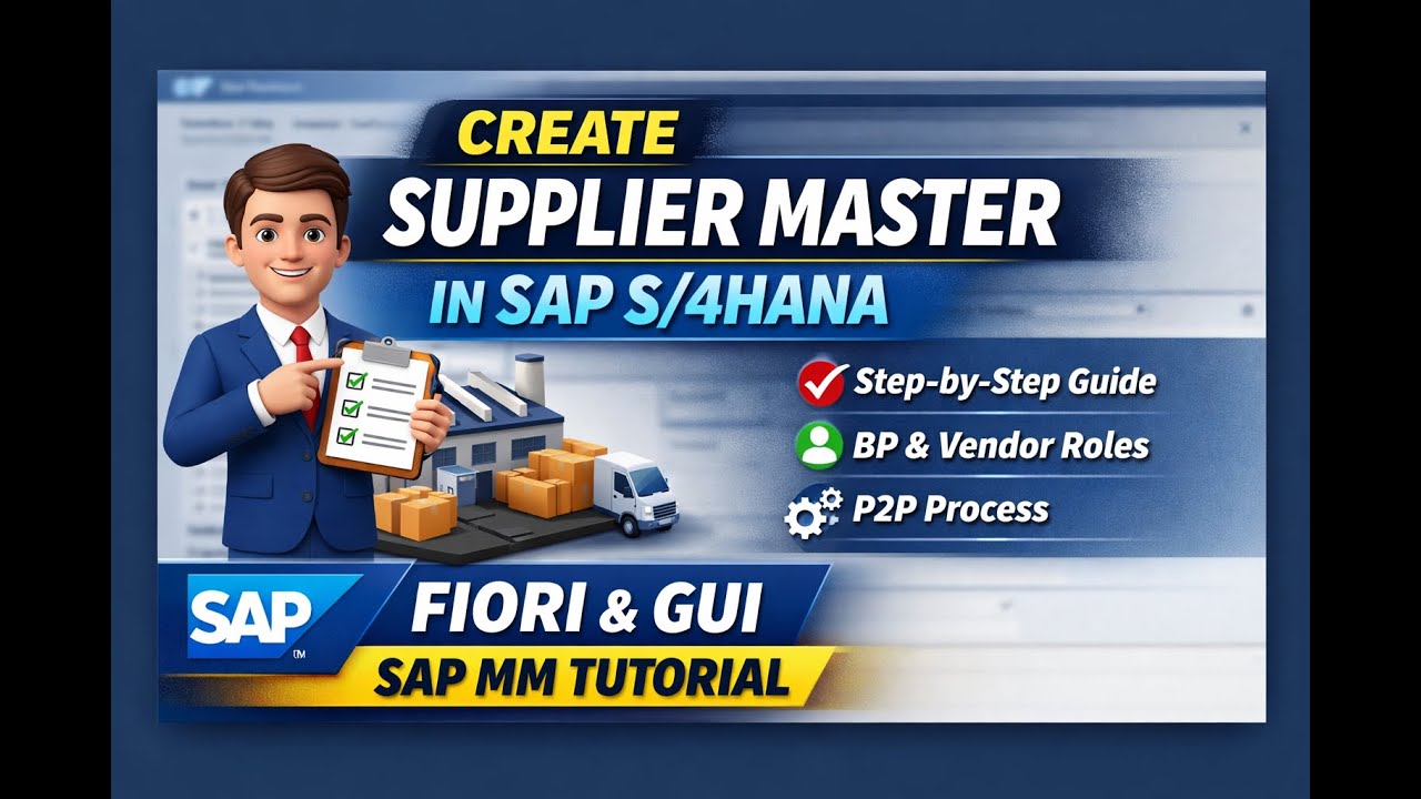 how to Create Business Partner - Vendor Master in S4 HANA | SAP in Marathi | Supplier master
