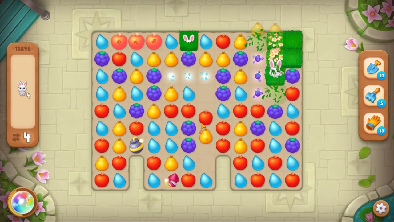 Gardenscapes level 11896 Gameplay #Bubunka