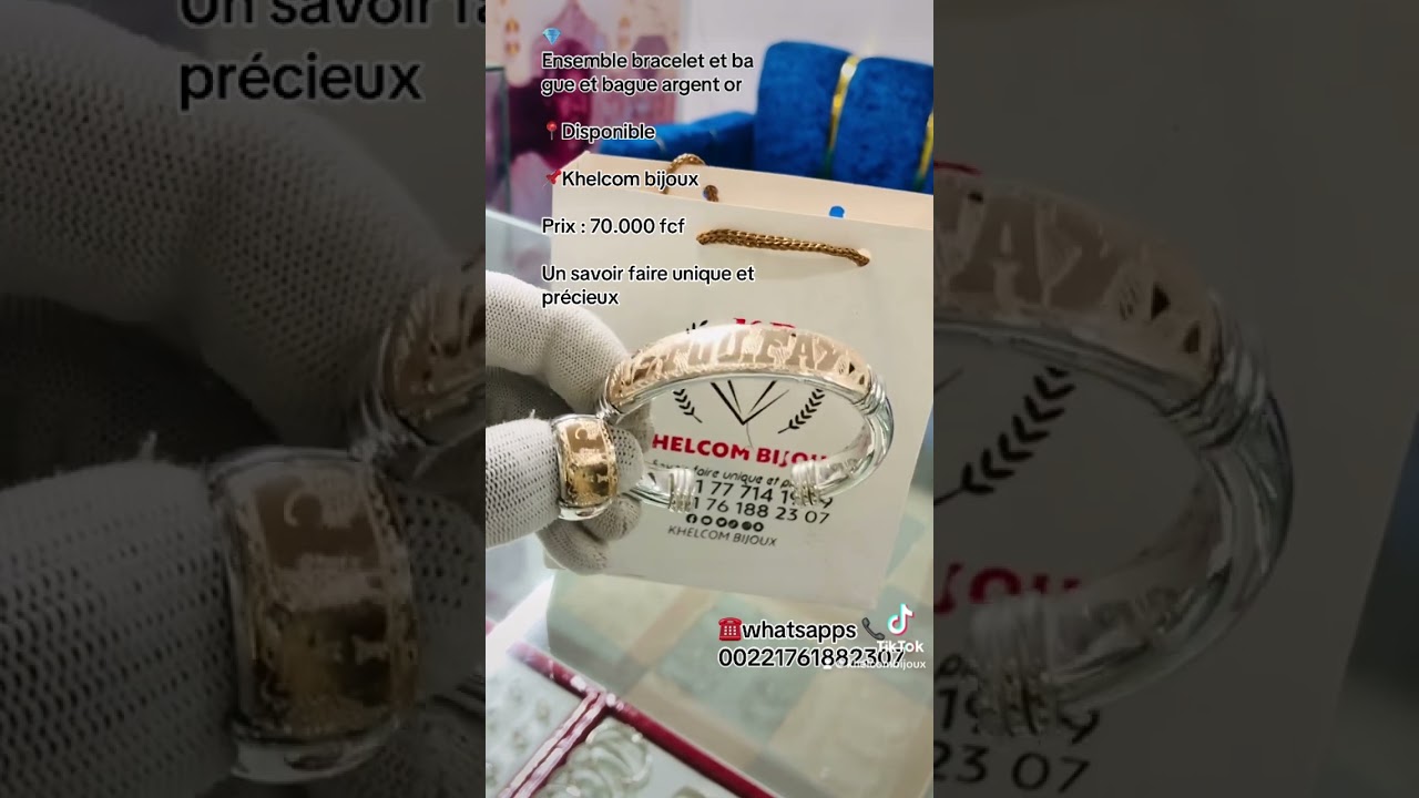 Ensemble argent et or disponible Khelcom bijoux #bijouterie #mariage #jewelry #bracelet #fashion
