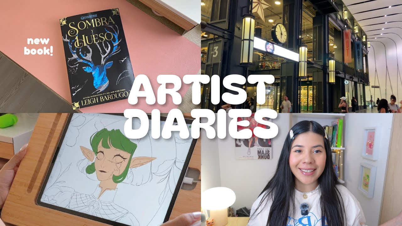 enero tranquilo ☁️ sketchbook, fantasía, leyendo y dibujando | artist diary