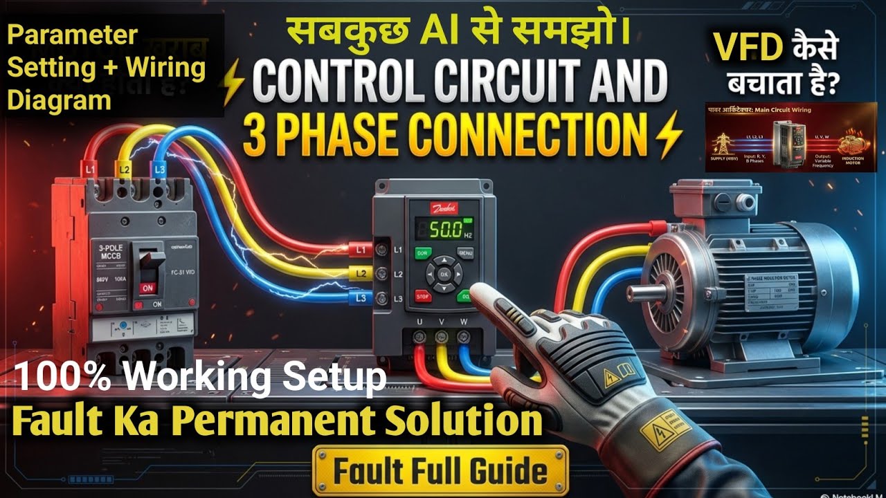 VFD  Full Parameter Setup & Control Wiring Explained | Fault Ka Permanent Solution