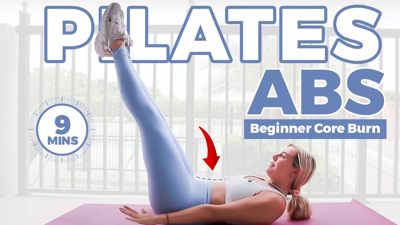 9 минут пилатеса для пресса | Тренировка для начинающих по укреплению мышц кора