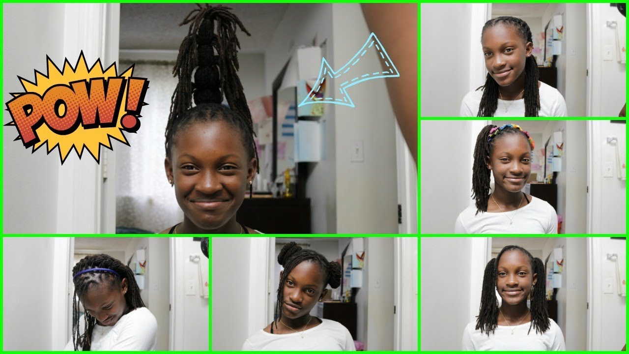 Quick 10 Minute Locs Hair Styles For Kids On The Go/Ready For School