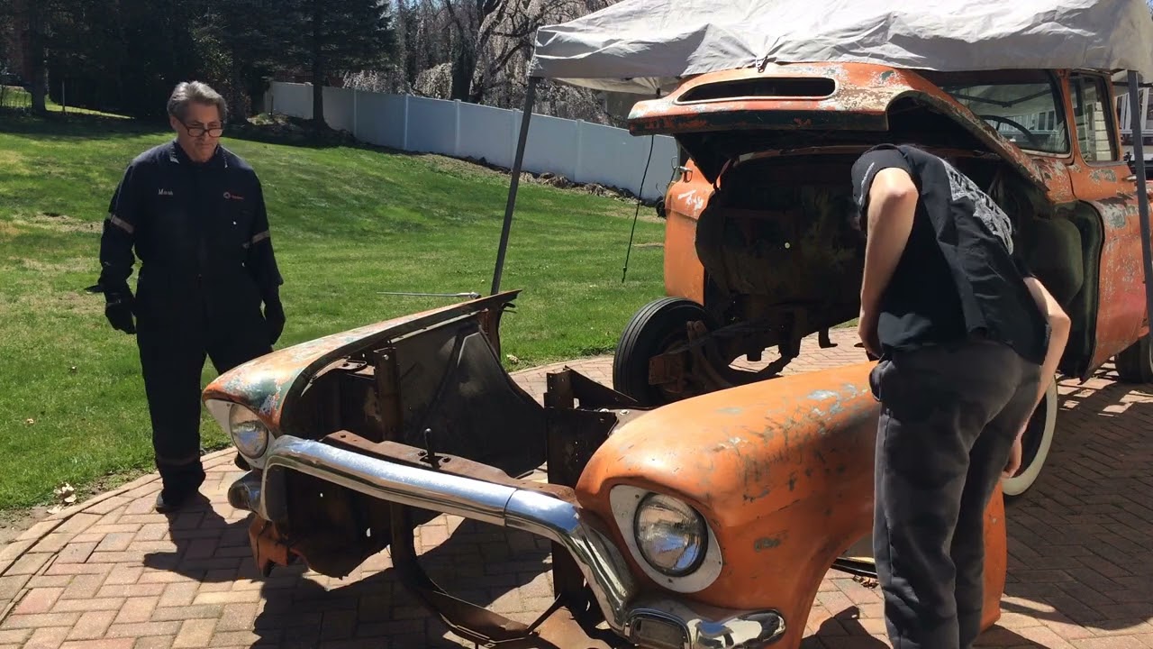 1956 GMC Front Clip Removed