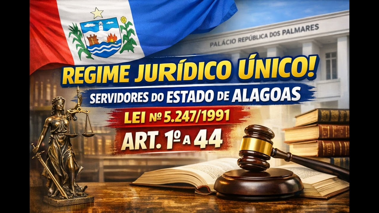 Regime Jurídico Único dos Servidores Civis do Estado de Alagoas (Lei nº 5.247/1991) - art. 1º a 44