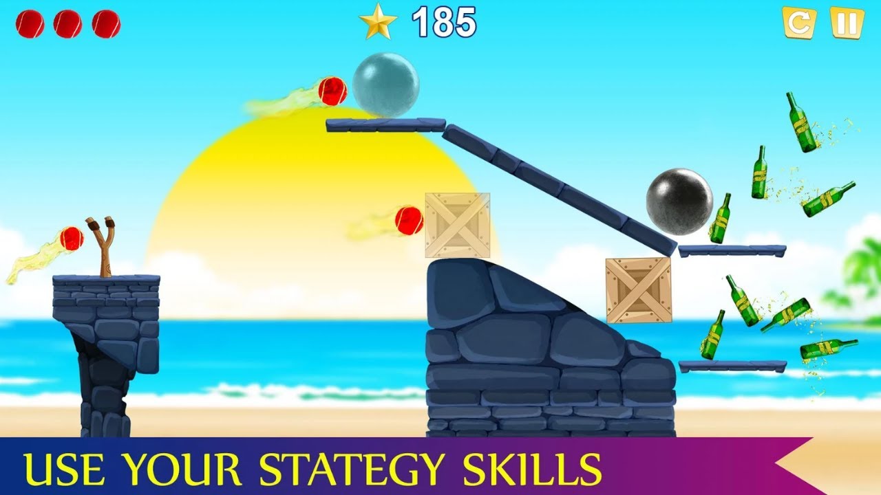 Hit Bottles Knock Down Game #2 - Bottle Shooting Game - Live Kids Games