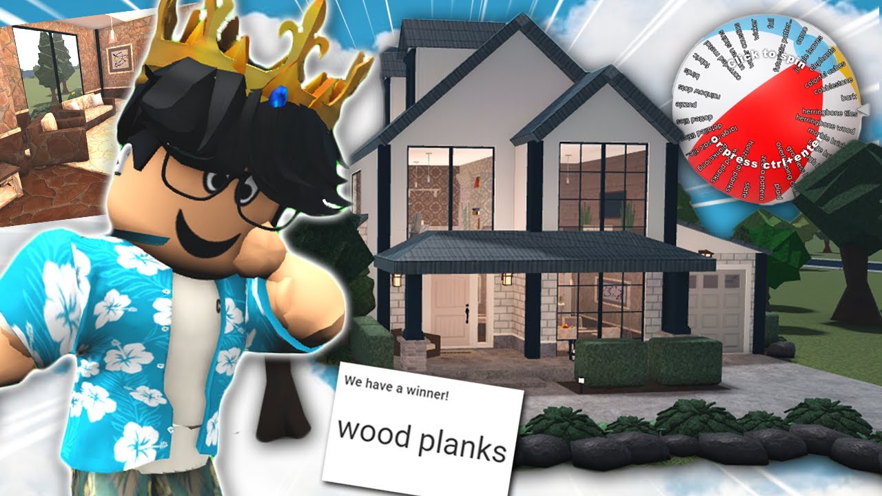 building a bloxburg house with ONE TEXTURE EACH ROOM ONLY...