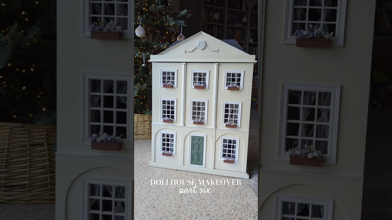 Part 6 of my dollhouse makeover project 🏡🎄✨ #dollhouse #dollhousedecor #dollhousetour #dollhouses