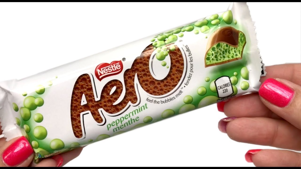 AERO Mint Chocolate Bar Unwrapping
