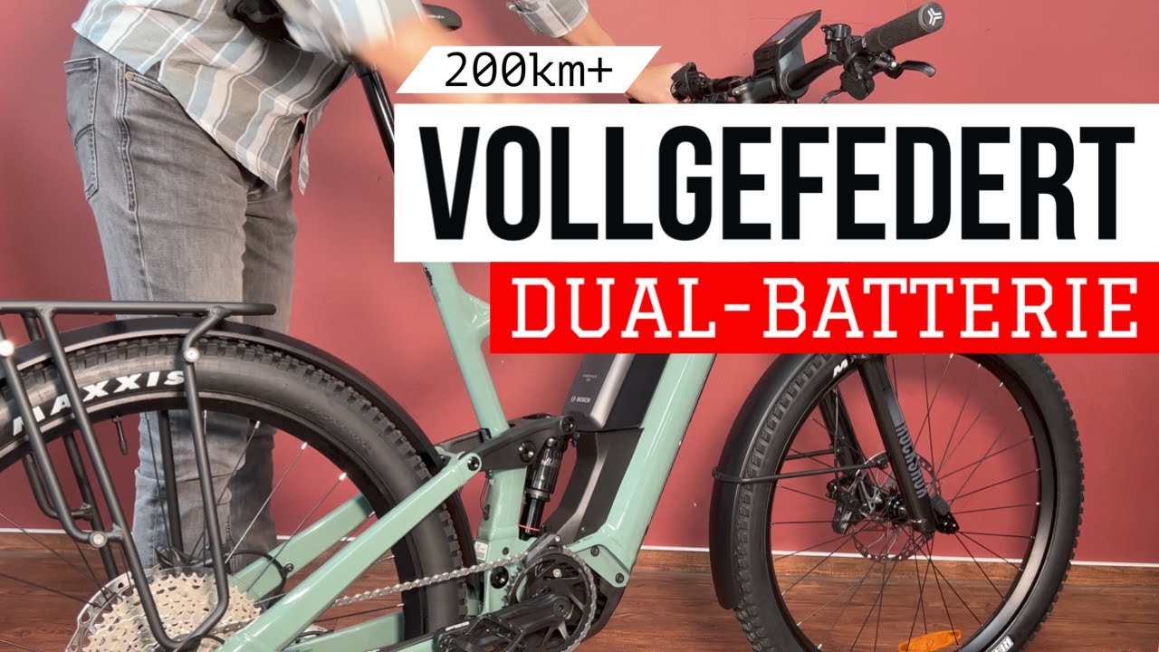 eBike mit Höchster Reichweite und Vollfederung ! Trekkingbike MOUSTACHE Weekend FS Dual