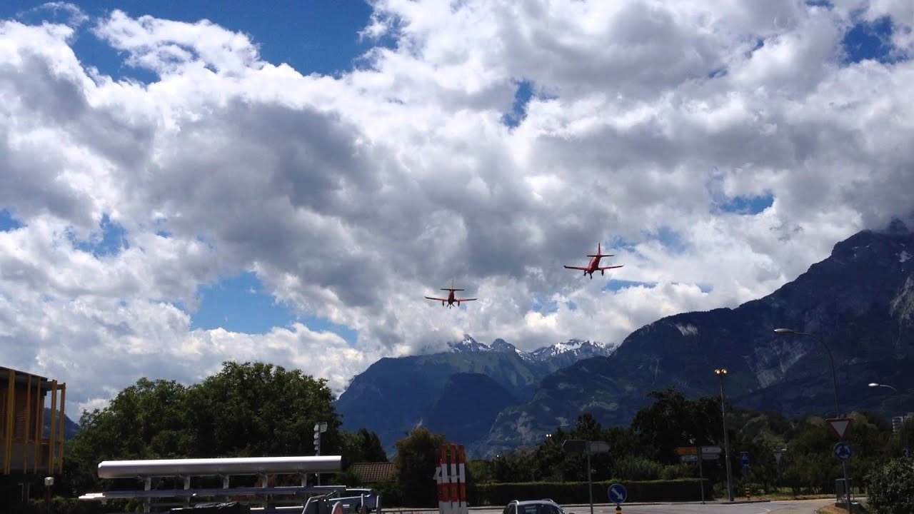 Pc-21 final approach training in Sion(LSGS)