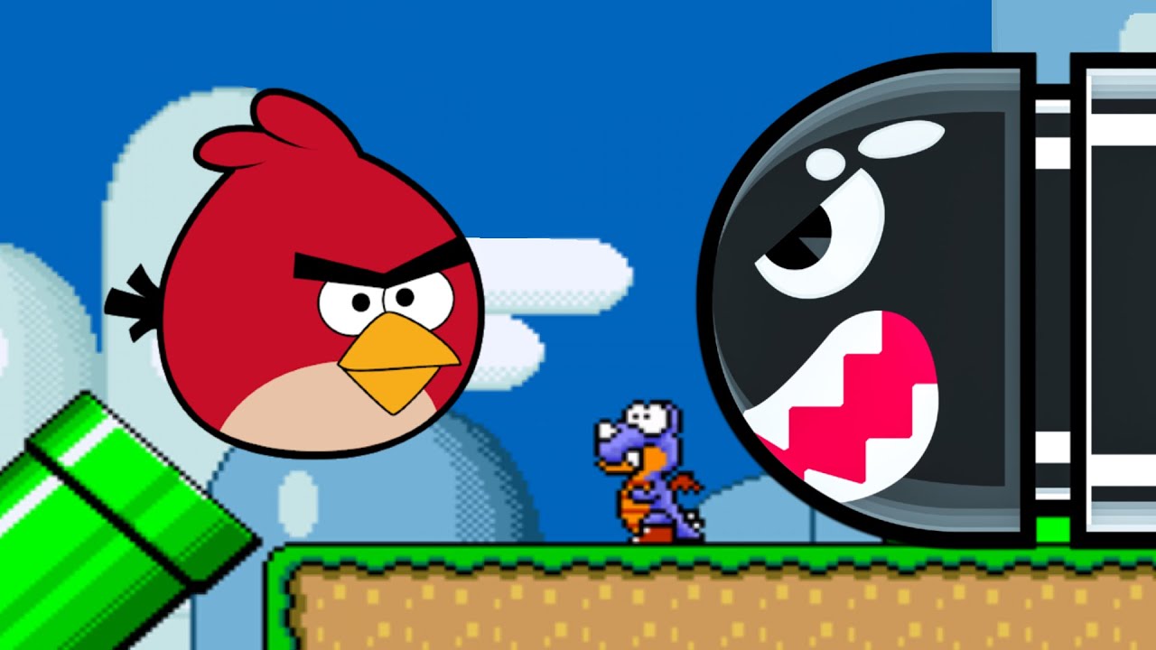 Angry Birds Animated in Super Mario World Ep. 1 | Yoshi’s Island 1 + Boss fight