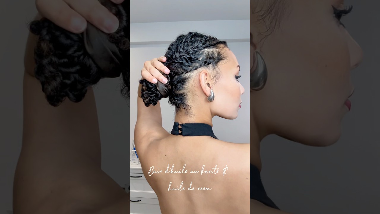 Bain d'huile & coiffure protectrice👩🏽&zwj;🦱🤍 #twist #hair #afro #hairstyle #hairtutorial #curlyhair