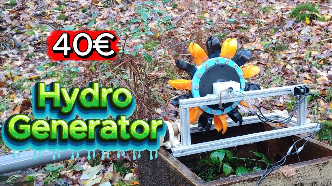 40€ Pelton Hoverboard Hydro Generator 3D Printed!
