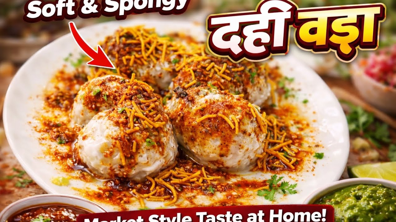 स्पेशल ट्रक बाजार से भी ज्यादा टेस्टी और मुलायम दही बड़ा अब घर पर बनाए 👌
