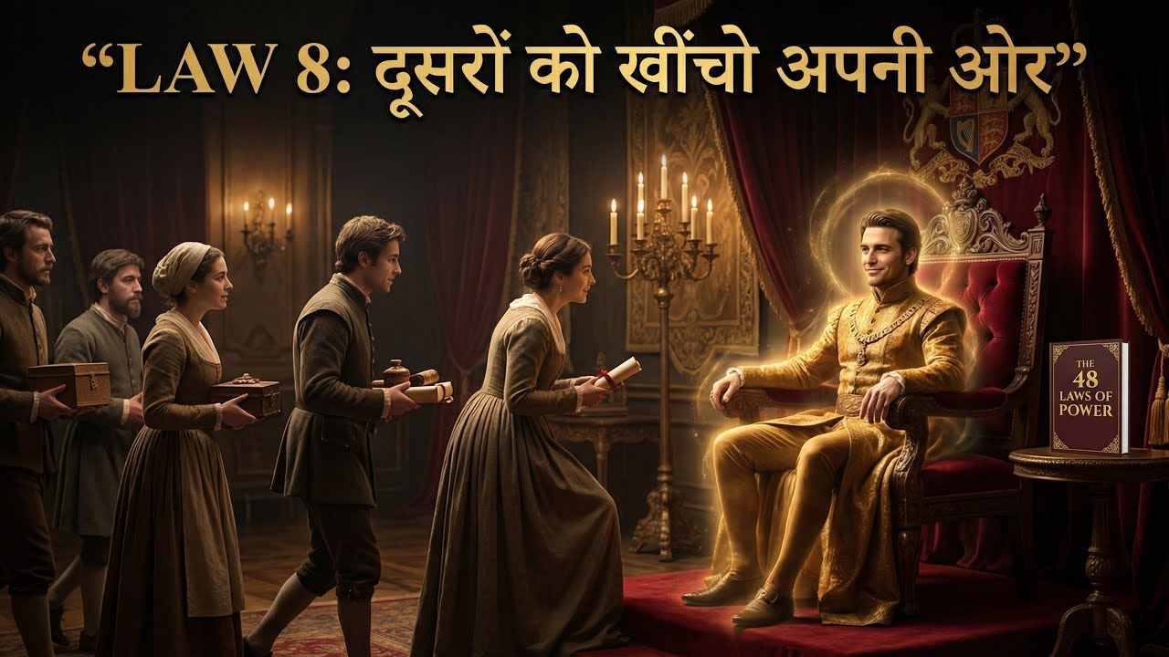 48 Laws of Power Law 8 Explained in Hindi | दूसरों को खींचो अपनी ओर | Robert Greene Book Summary