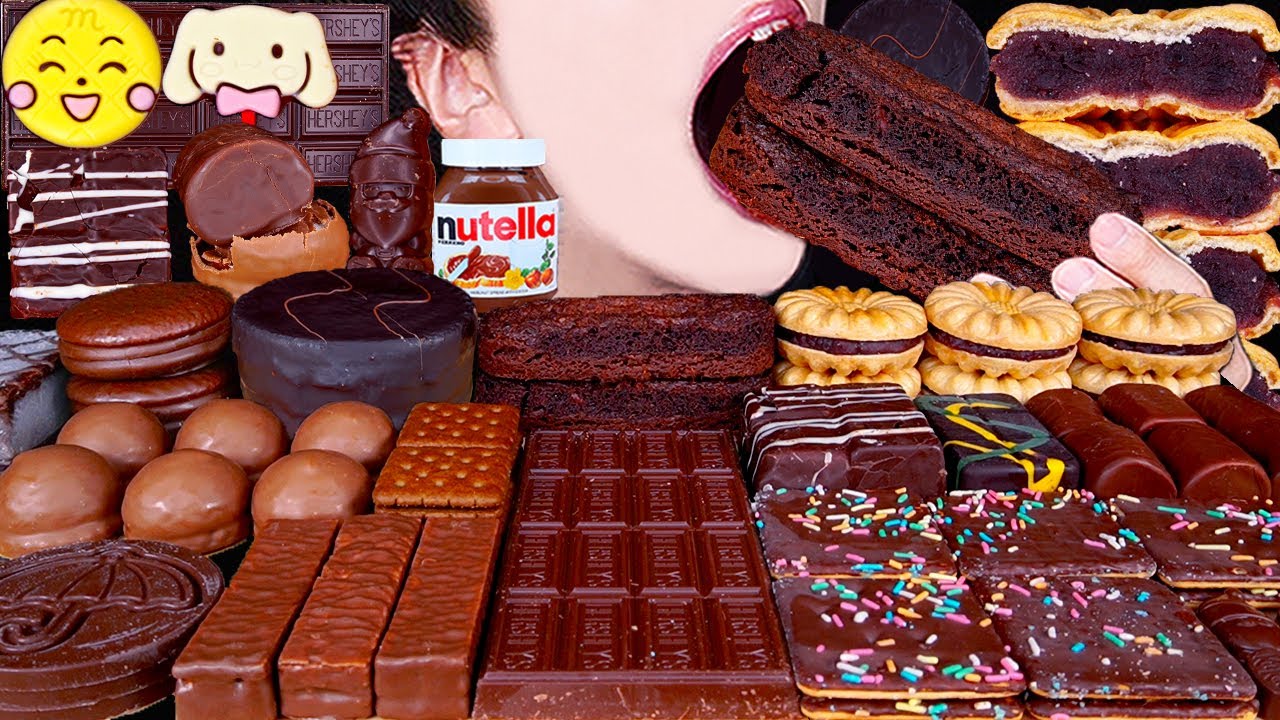 ASMR SQUID GAME KITKAT CHOCOLATE ICE CREAM NUTELLA DESSERT MUKBANG 초콜릿 먹방 チョコレート 咀嚼音 EATING SOUNDS