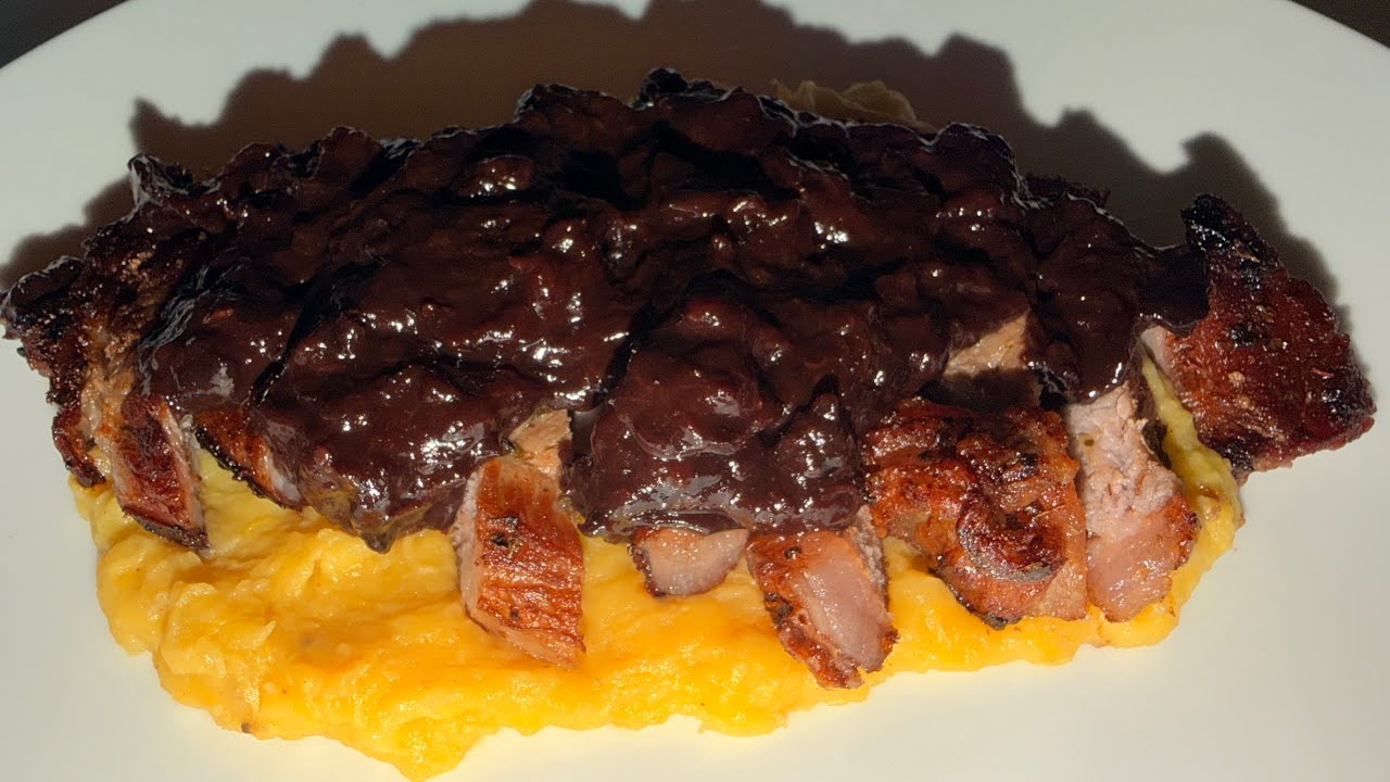 Filete/fácil/salsa de ciruela/comida navideña
