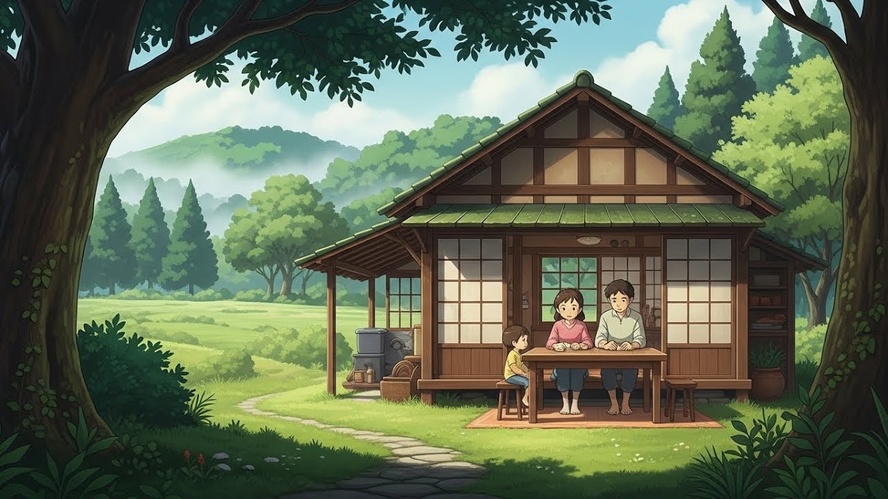 A Simple Family Life Surrounded by Nature | Ghibli Silent Days