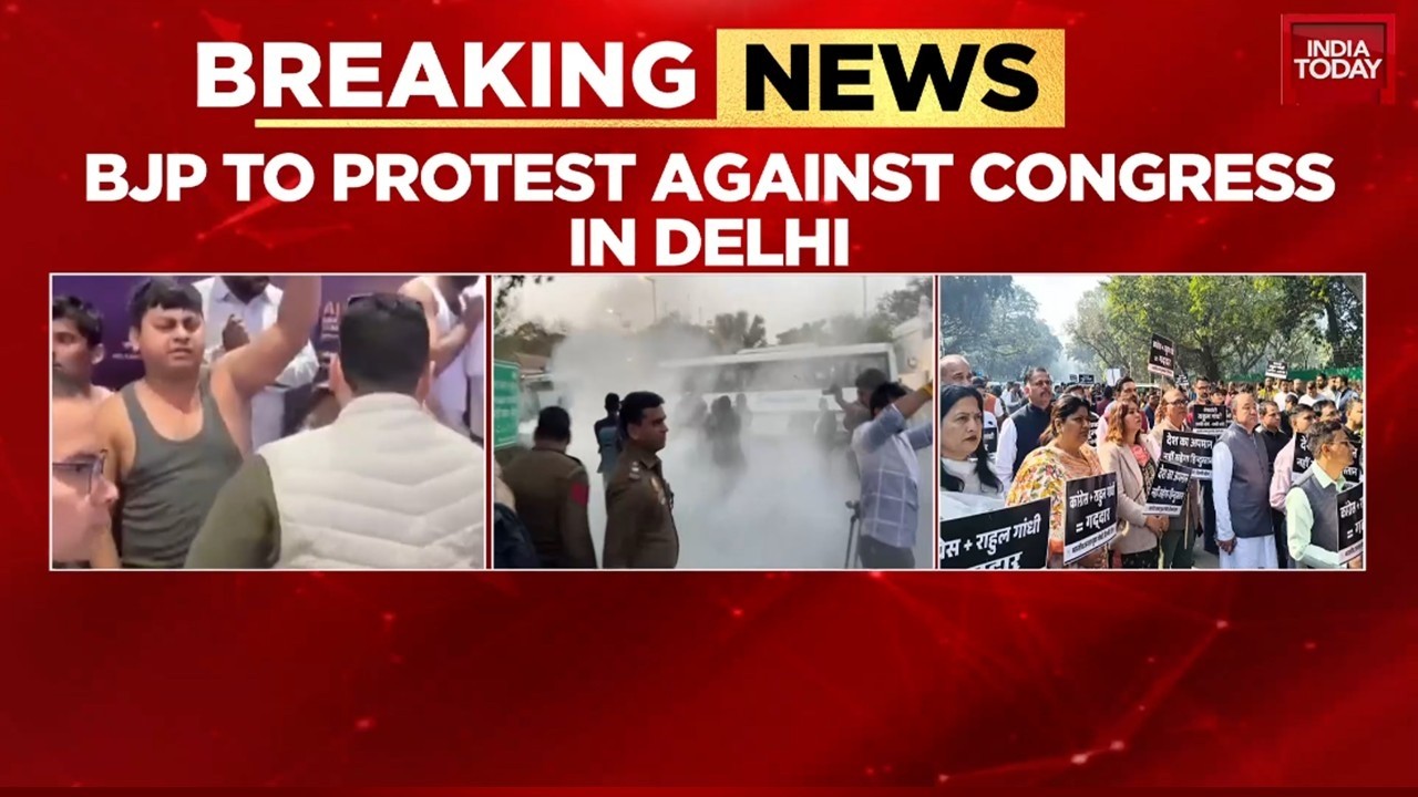 BJP Protests Outside Congress HQ Over 'Shirtless' Stir At AI Impact Summit | India Today