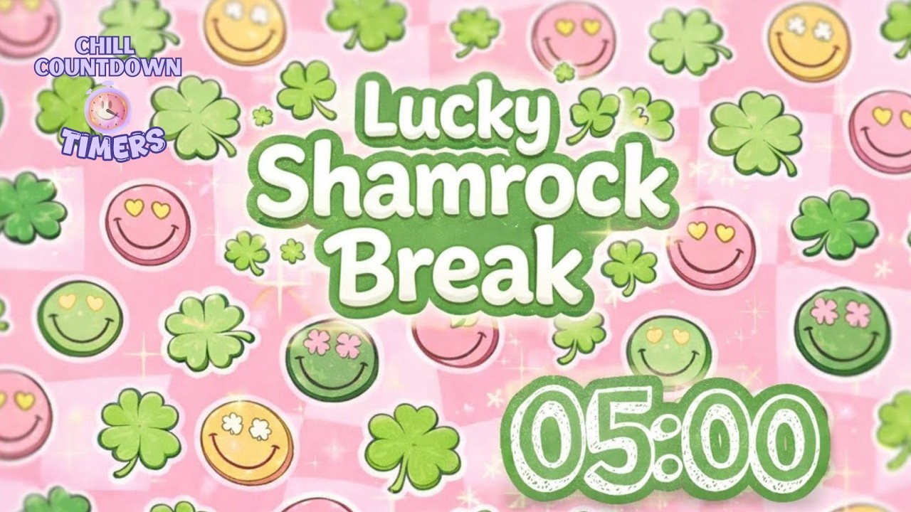 5 Minute Lucky Break Timer ☘️ | Fun Classroom Countdown | Quick Study or Focus Timer