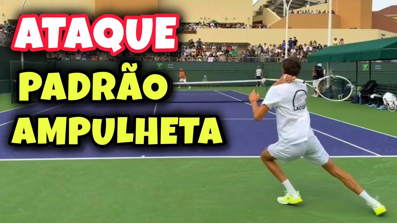 APRENDA QUAL OPÇÃO DE ATAQUE NO PADRÃO AMPULHETA VAI TE FAZER GANHAR MAIS PONTOS NO TÊNIS (TÁTICAS)