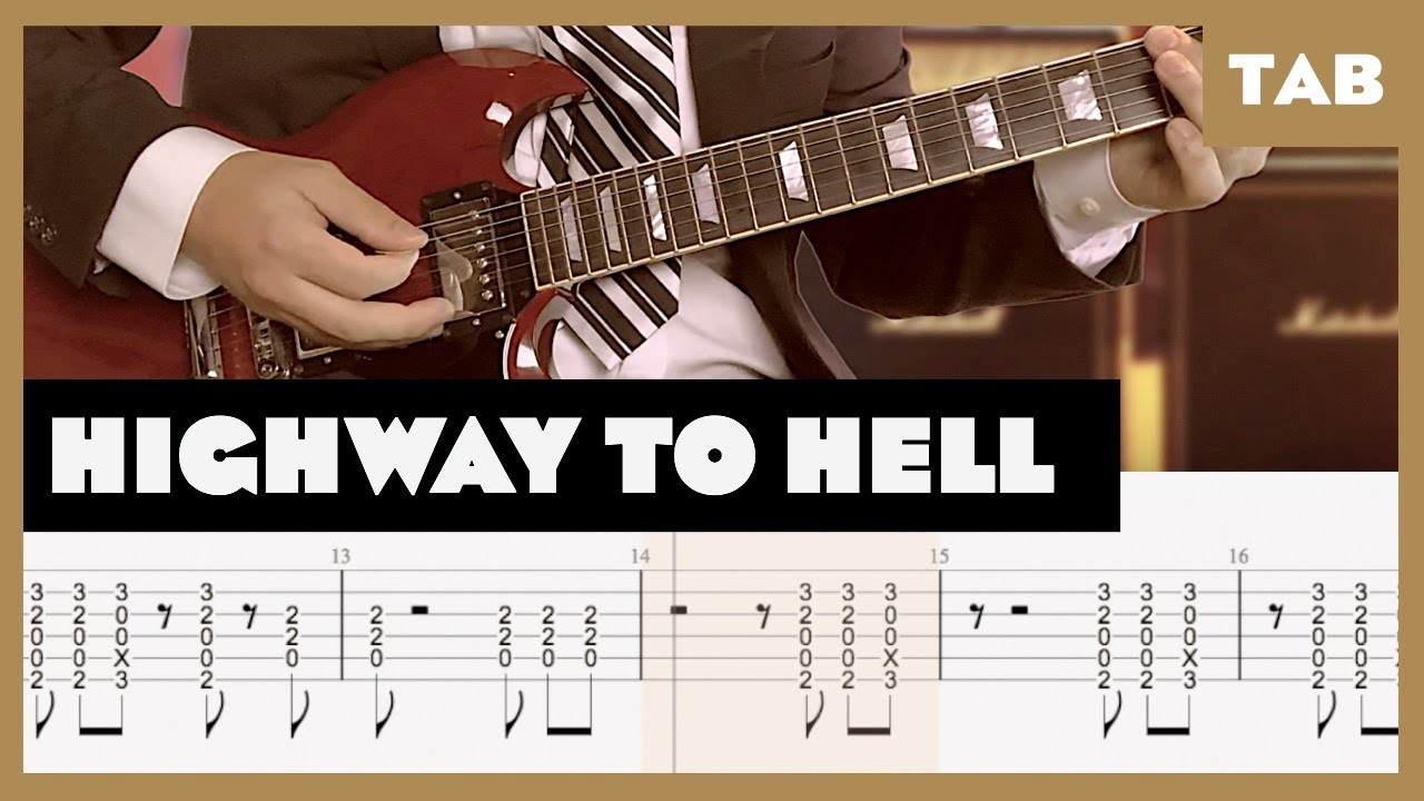 AC/DC - Highway to Hell - Guitar Tab | Lesson | Cover | Tutorial