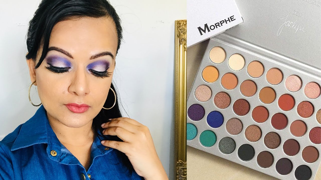 The Jaclyn Hill X Morphe Palette/ Purple Eye Look/ Makeup Ideas 2020/ How To Apply Lashes
