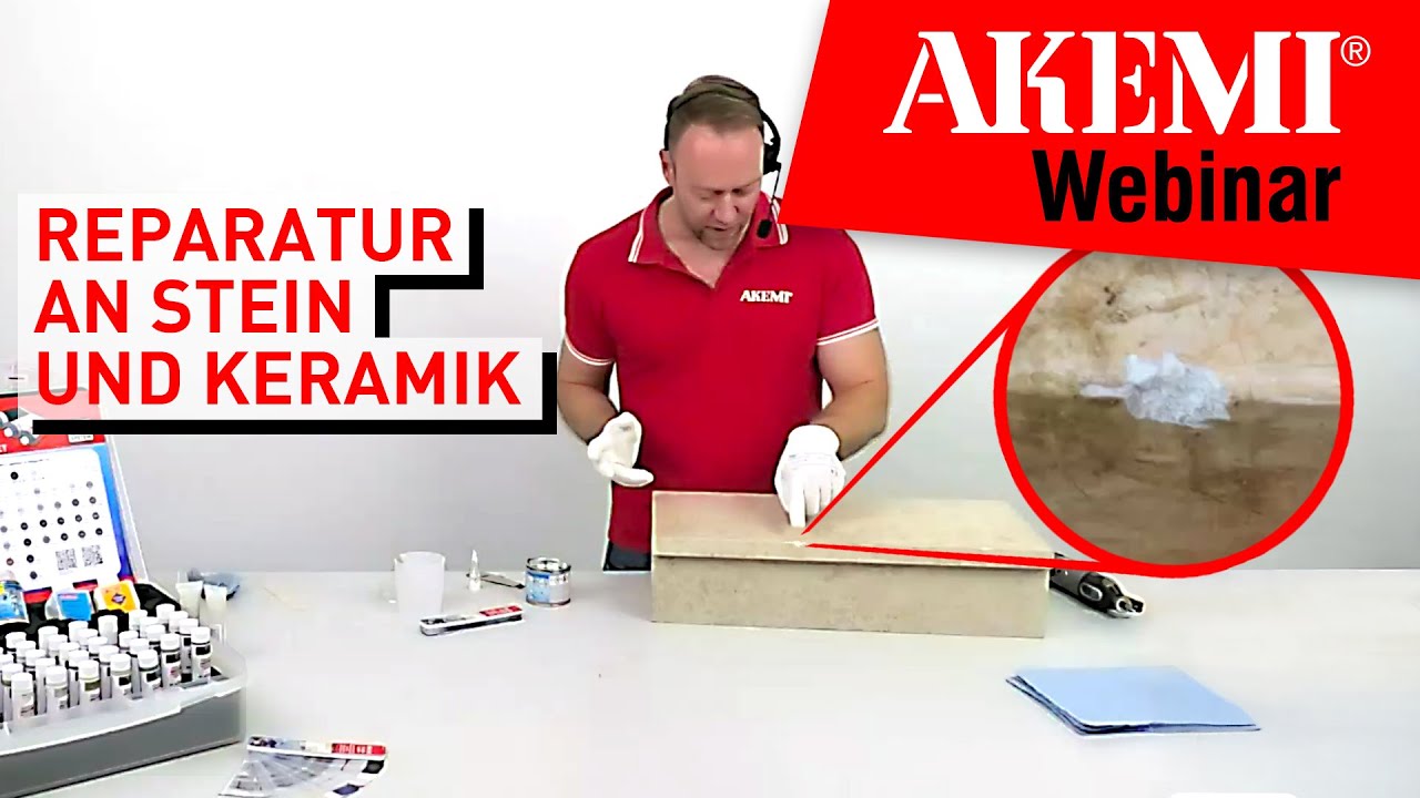 Reparatur kleiner Schäden (Spot Repair) an Stein und Keramik – praxisnah erklärt im AKEMI Webinar