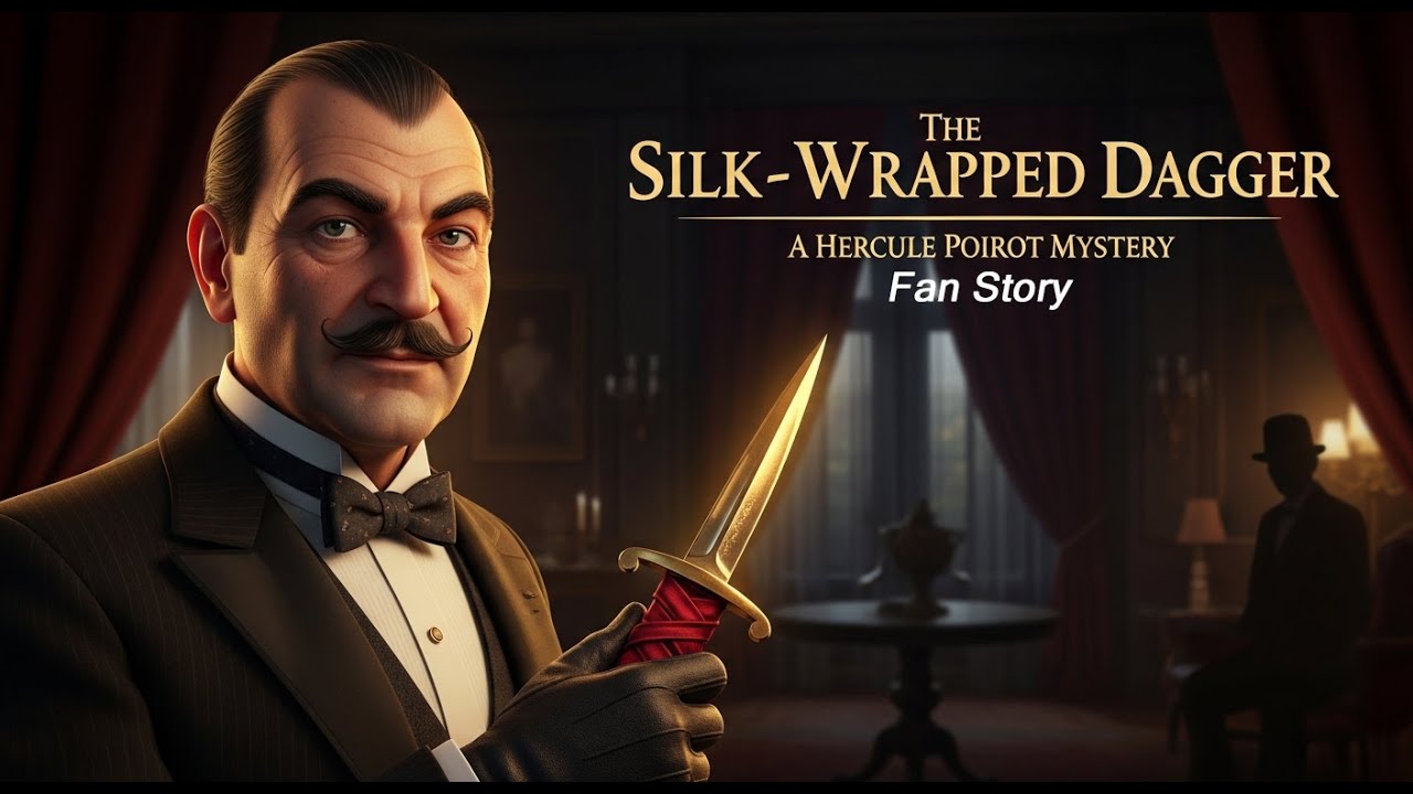 Hercule Poirot & The Silk Wrapped Dagger | Mystery Voice Narration & Cozy Rain [Fan Story].
