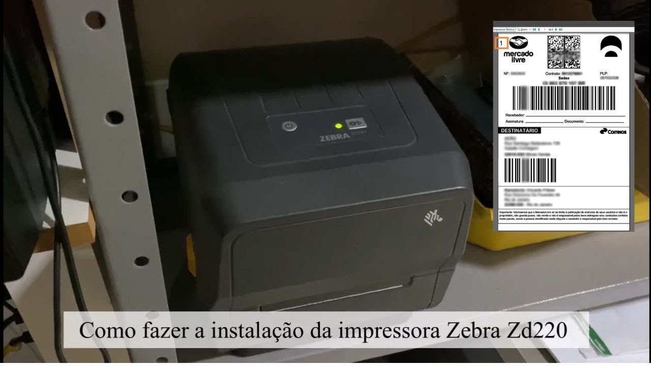 Como instalar e configurar impressora Zebra ZD220 para o MercadoLivre