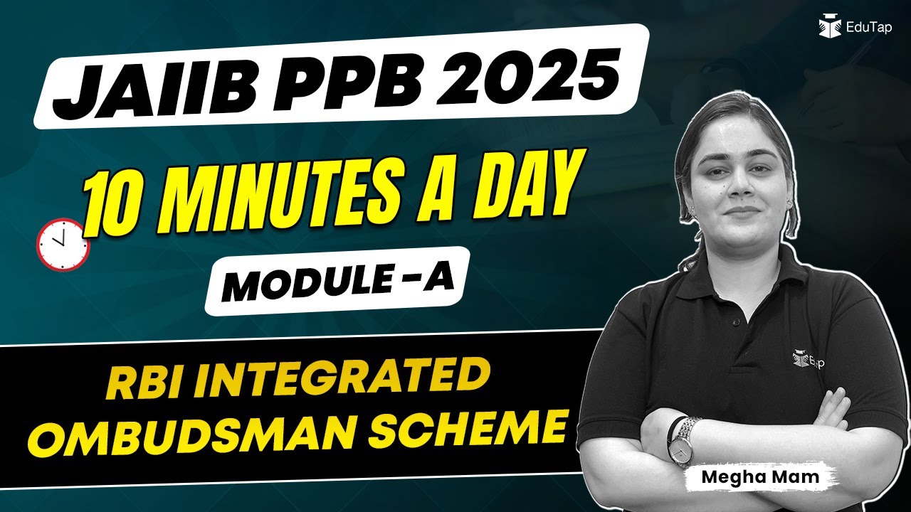 JAIIB PPB Free Online Classes 2025 | RBI Integrated Ombudsman Scheme | PPB Important Topics | EduTap