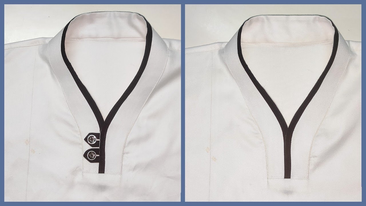 High neck collar kurta stitching easy method / latest Kurta neck design / sew latest neck design