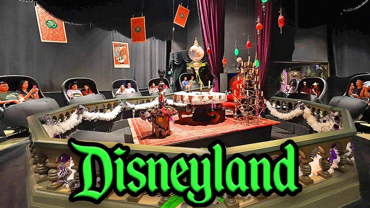 Lights-On Haunted Mansion Holiday Ridethrough - Disneyland Attraction Malfunction [4K POV]
