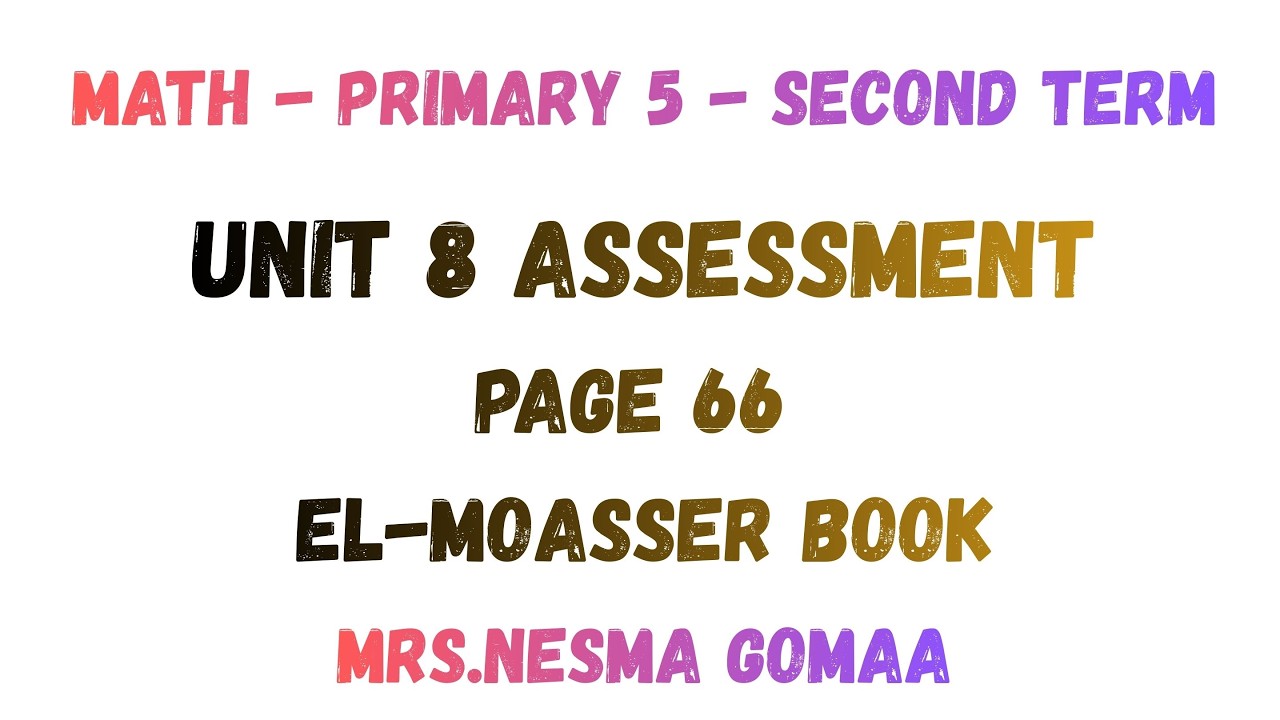 Unit 8 Assessment