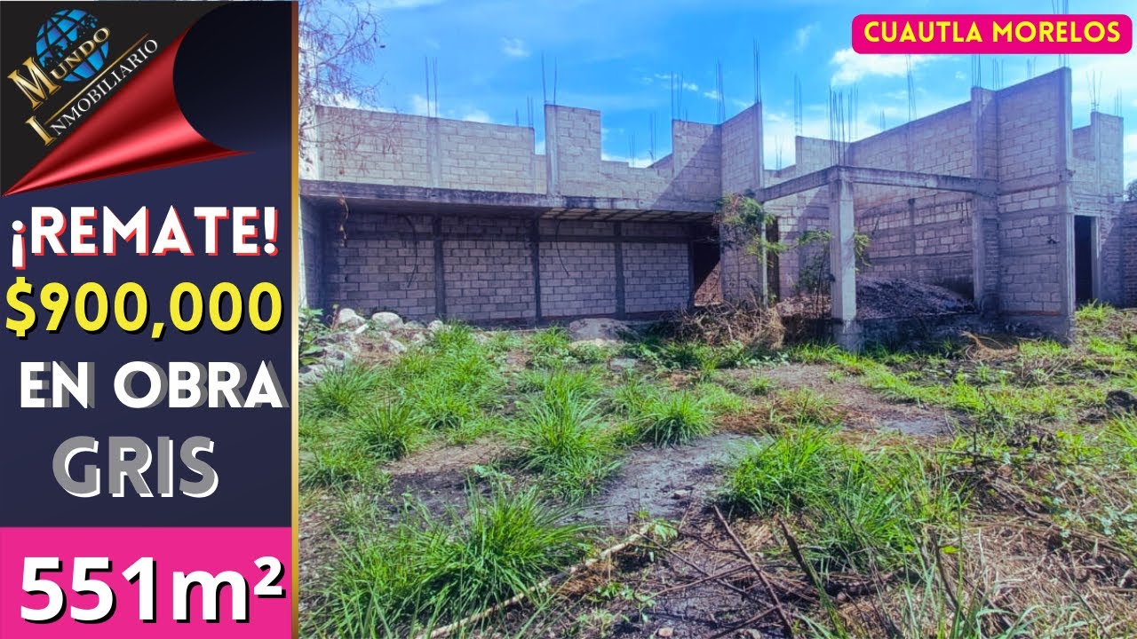 REMATO CASA EN OBRA GRIS EN CUAUTLA MORELOS