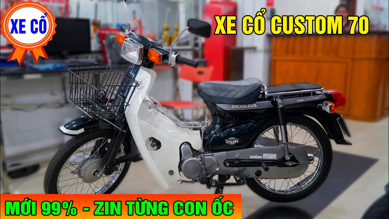 CUA Vlog61 | XE CỔ SUPER CUB CUSTOM 70 ĐỜI 1994 | CẬN CẢNH CHI TIẾT TỪNG CON ỐC