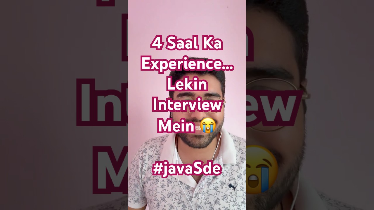 5 YOE Java SDE Ka Interview: Lagta Hai Phir Se Fresher Ban Gaye!