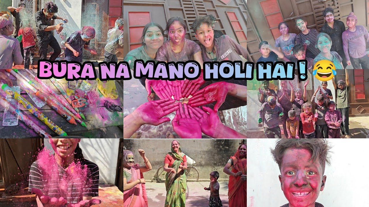 Holi vlog 😅#vlog #vlogger #vlogging #dailyvlog #familyvlog #fun #enjoy #entertainment#holi#holivlog