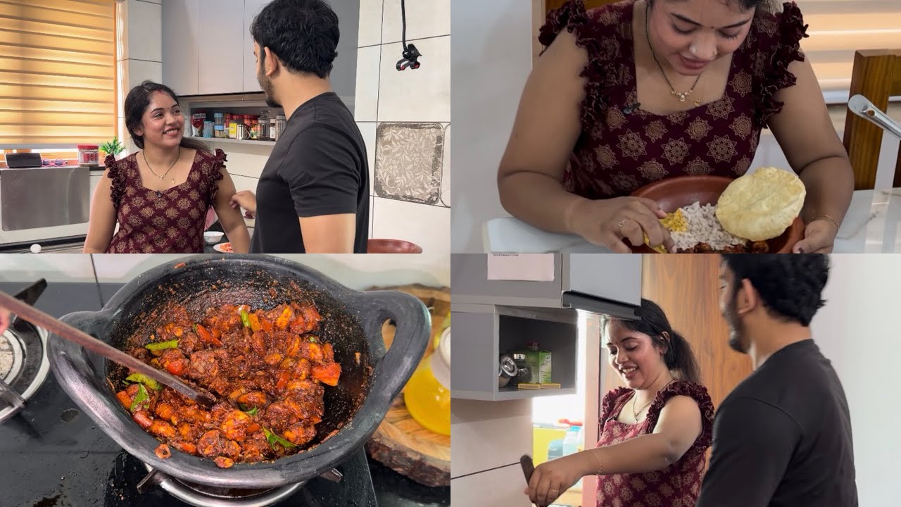 ഏട്ടനെ അടുക്കളയിൽ കേറ്റിയാൽ ഉള്ള അവസ്ഥ😝 chemmeen roast kerala style |PONNUS VLOG 