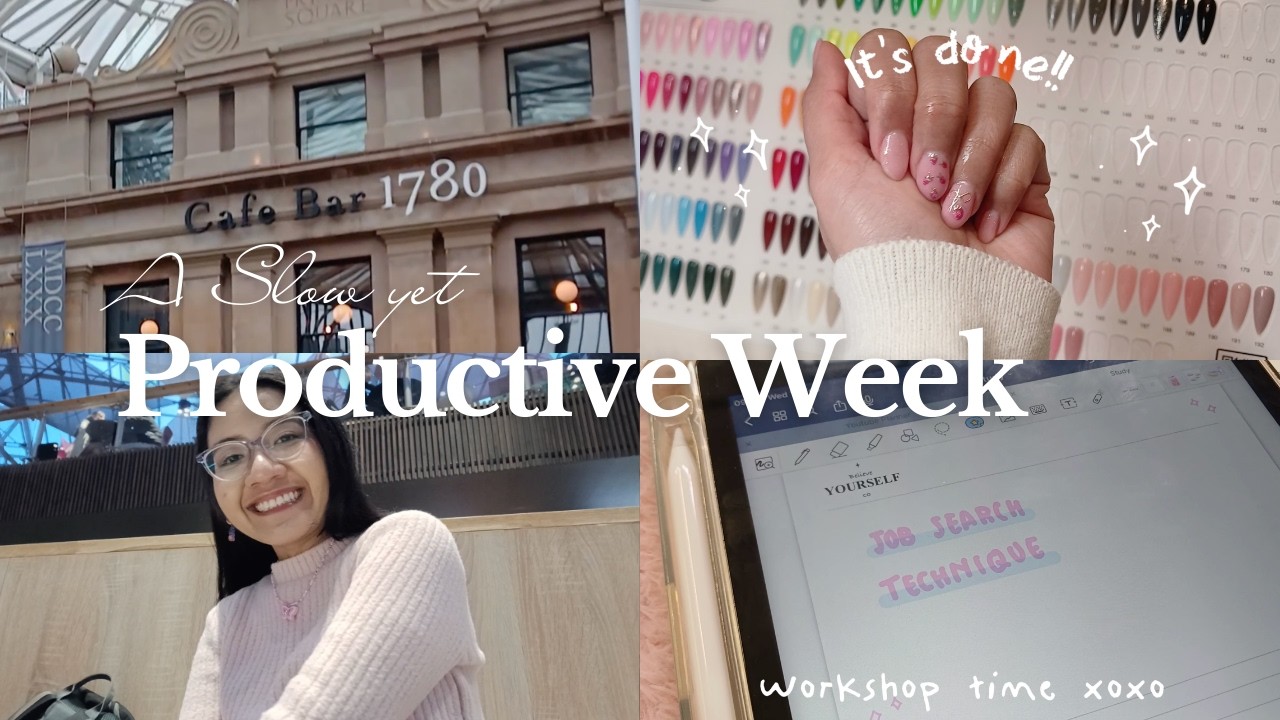 ₊˚⊹♡ my slow yet productive week: workshop, new nails, and catch up with friends ☁︎ ☁️