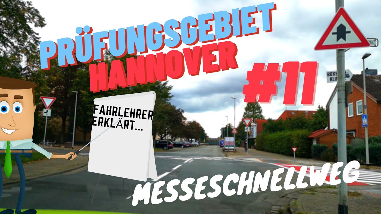Führerschein leicht gemacht - Fahrt durchs Prüfungsgebiet Hannover Süd (Messeschnellweg) Teil 11