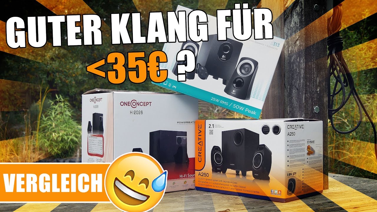 2.1 PC-LAUTSPRECHER VERGLEICH - Creative A250, Logitech Z313, oneConcept