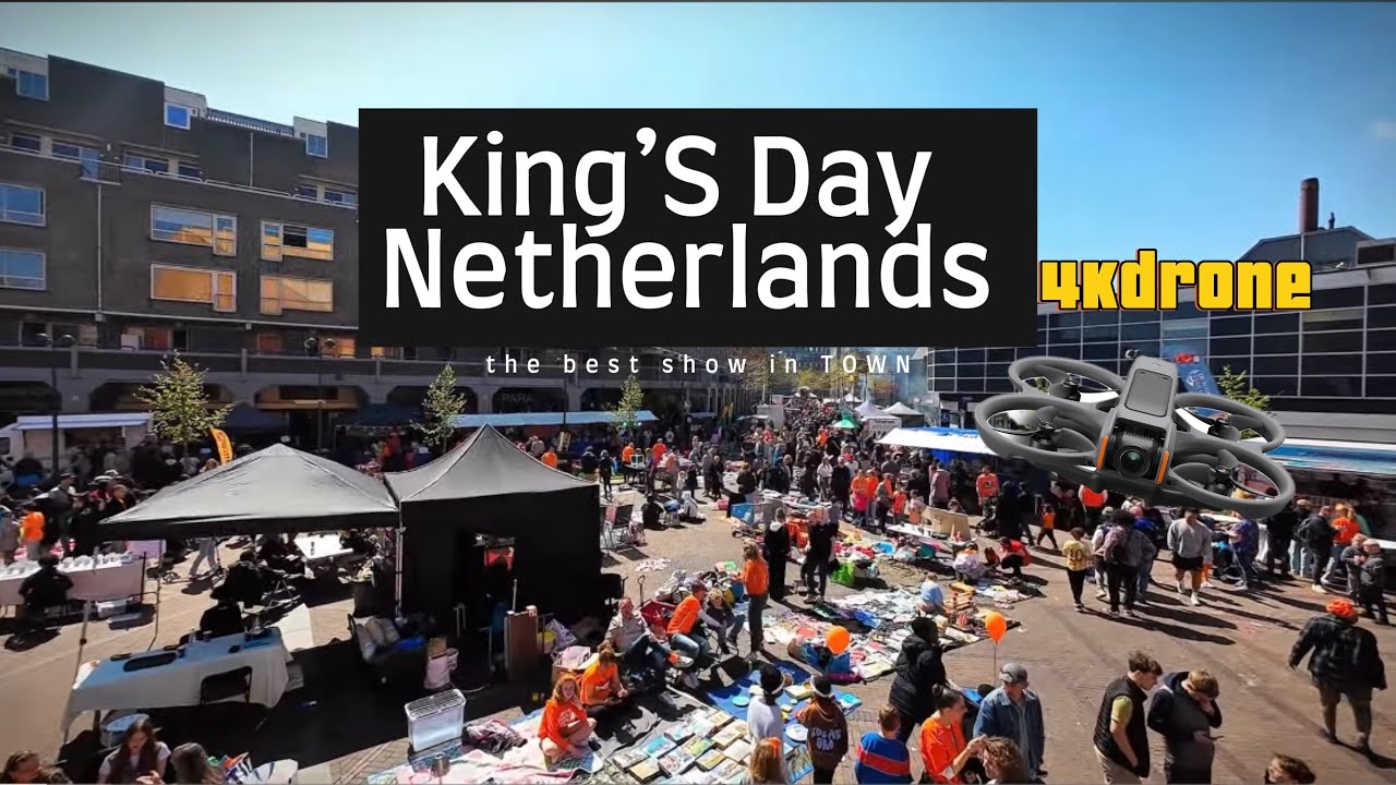King’s Day Netherlands ( Lelystad 4k drone video)
