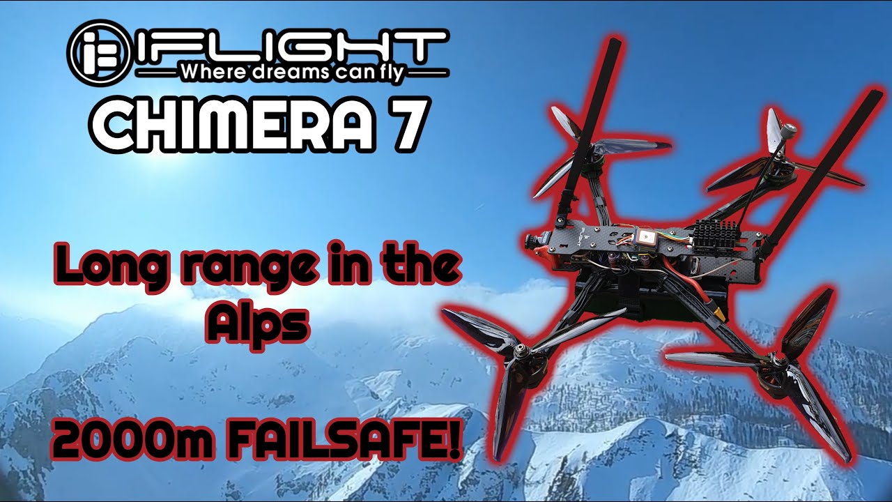 FPV Long Range Mountain Adventure with DJI system and Chimera 7 - Lost video at 2km AGL altitude!