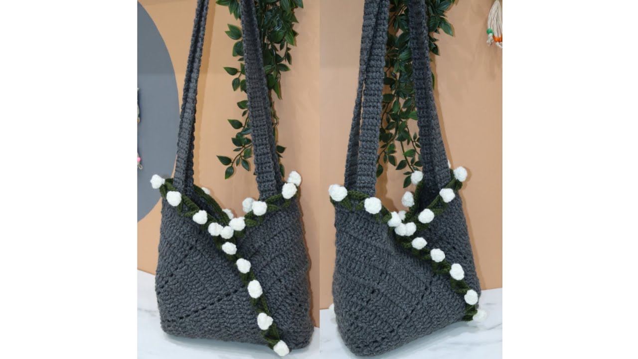 💯 -Wow- Gül Çiçek Çanta Tarifi 🌸 Buket Battaniyeden Esinlenerek Çanta Yapıyoruz 💕  #crochetbag #diy