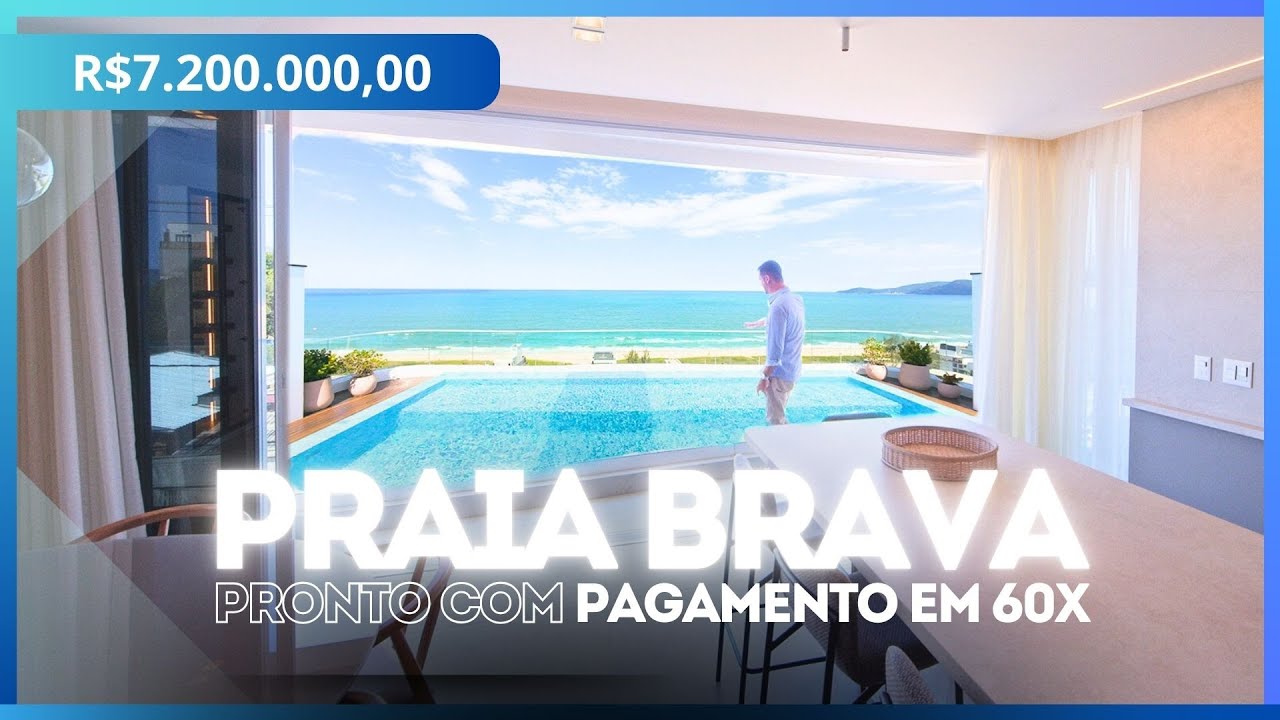 Apartamento na PRAIA BRAVA | Pronto para Morar, Decorado no Edifício Le Blanc R$7.200.000